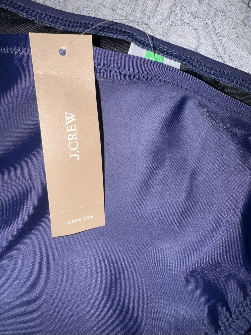NWT J. Crew Heritage Hipster Navy Blue Tie-Side Swim Bottom Bikini 2X